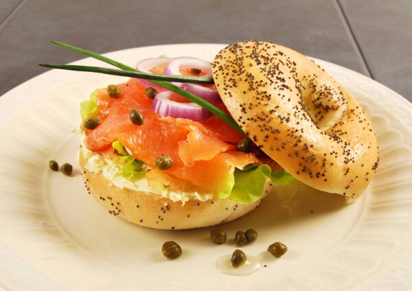 Lox Cream Cheese Bagel